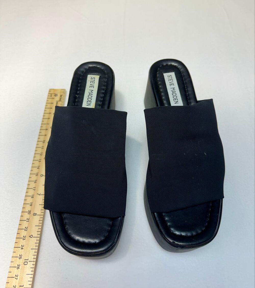 Steve Madden slinky vintage 90's inspired platform wedge black 0035A3